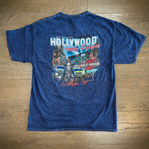 Hollywood Harley-Davidson® Machine Washed Navy Hollywood BLVD T-Shirt Back
