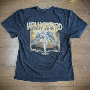 Hollywood Harley-Davidson® Mineral Wash Black City Of Angels T-Shirt Back