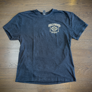 Hollywood Harley-Davidson® Mineral Wash Black City Of Angels T-Shirt Front