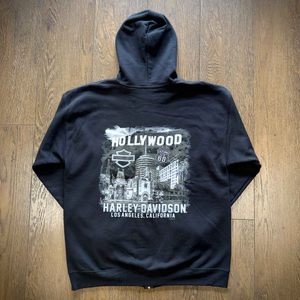 Hollywood Harley-Davidson® Monochromatic Bar & Shield Zip-Up Hoodie