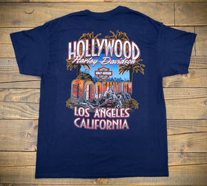 Hollywood Harley-Davidson® Navy Graffiti T-Shirt Back