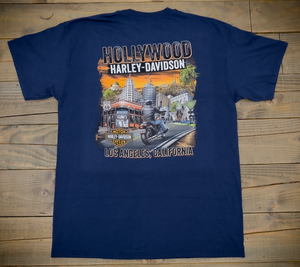 Hollywood Harley-Davidson® Navy Icon T-Shirt Back
