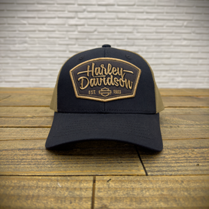 Hollywood Harley-Davidson® Patched Trucker Hat Front
