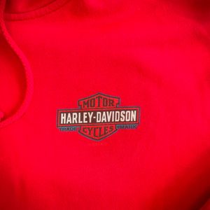 Hollywood Harley-Davidson® Red Hollywood BLVD Pullover Hoodie Front Design