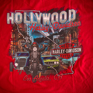 Hollywood Harley-Davidson® Red Hollywood BLVD T-Shirt Back Design