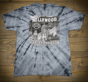 Hollywood Harley-Davidson Tie Dye Monochromatic T-Shirt Back