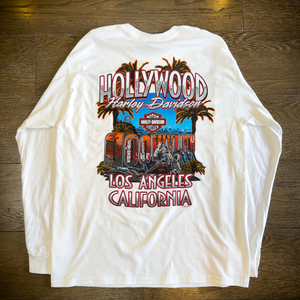 Hollywood Harley-Davidson® White Graffiti Long Sleeve T-Shirt Back