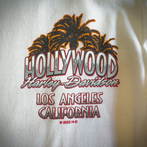 Hollywood Harley-Davidson® White Graffiti Long Sleeve T-Shirt Front Design