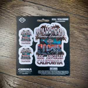 Hollywood Harley-Davidson® White Graffiti Sticker