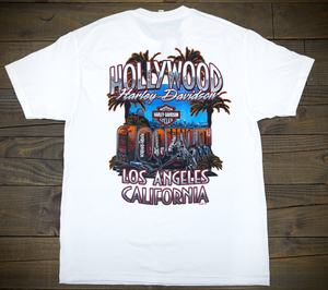 Hollywood Harley-Davidson® White Graffiti T-Shirt Back