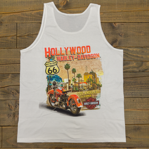Hollywood Harley-Davidson® White Map Tank Top Back