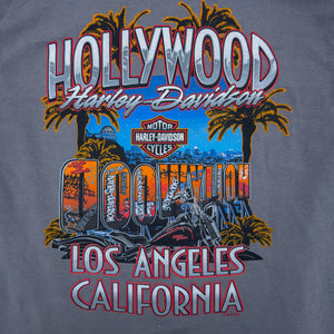 Hollywood Harley Charcoal Graffiti Long Sleeve Back Design