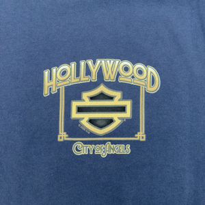 Hollywood Harley City of Angels Blue T-Shirt Front Design