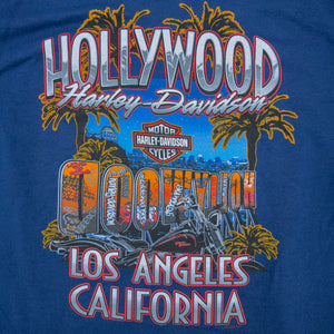 Hollywood Harley Navy Graffiti Long Sleeve Back Design