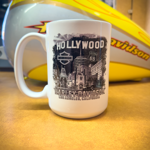 Hollywood Monochromatic Coffee Mug Front Inside