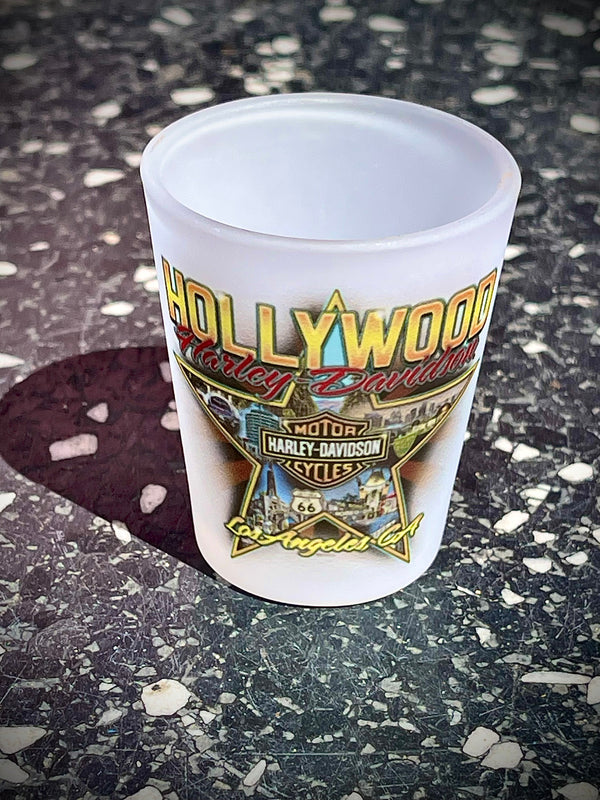 Harley-Davidson® of Hollywood Graffiti Frosted Short Shot Glass