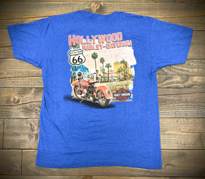 IMG_3536Hollywood Harley-Davidson® Light Blue Map T-Shirt Back