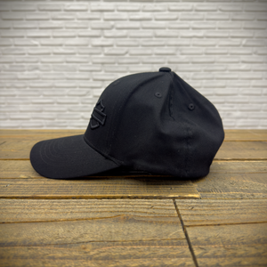 Bar & Shield Black Fitted Hat