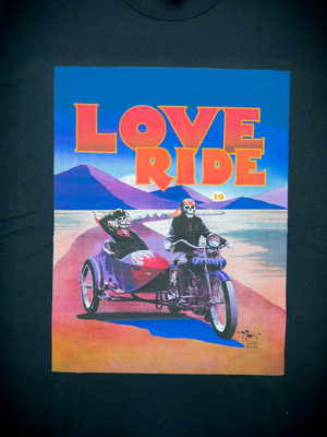 The Love Ride®19 Black T-Shirt Front Design